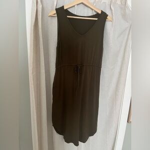 Sleeveless Olive Green Dress